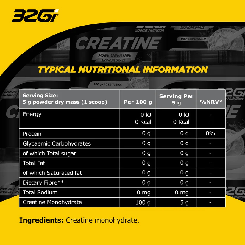 32Gi Creatine Monohydrate 200g Tub