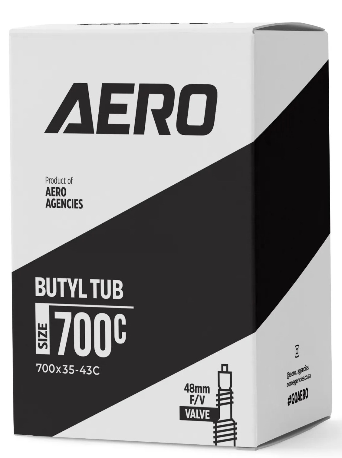 Aero 700x35/43c 48mm F/V Road Tube