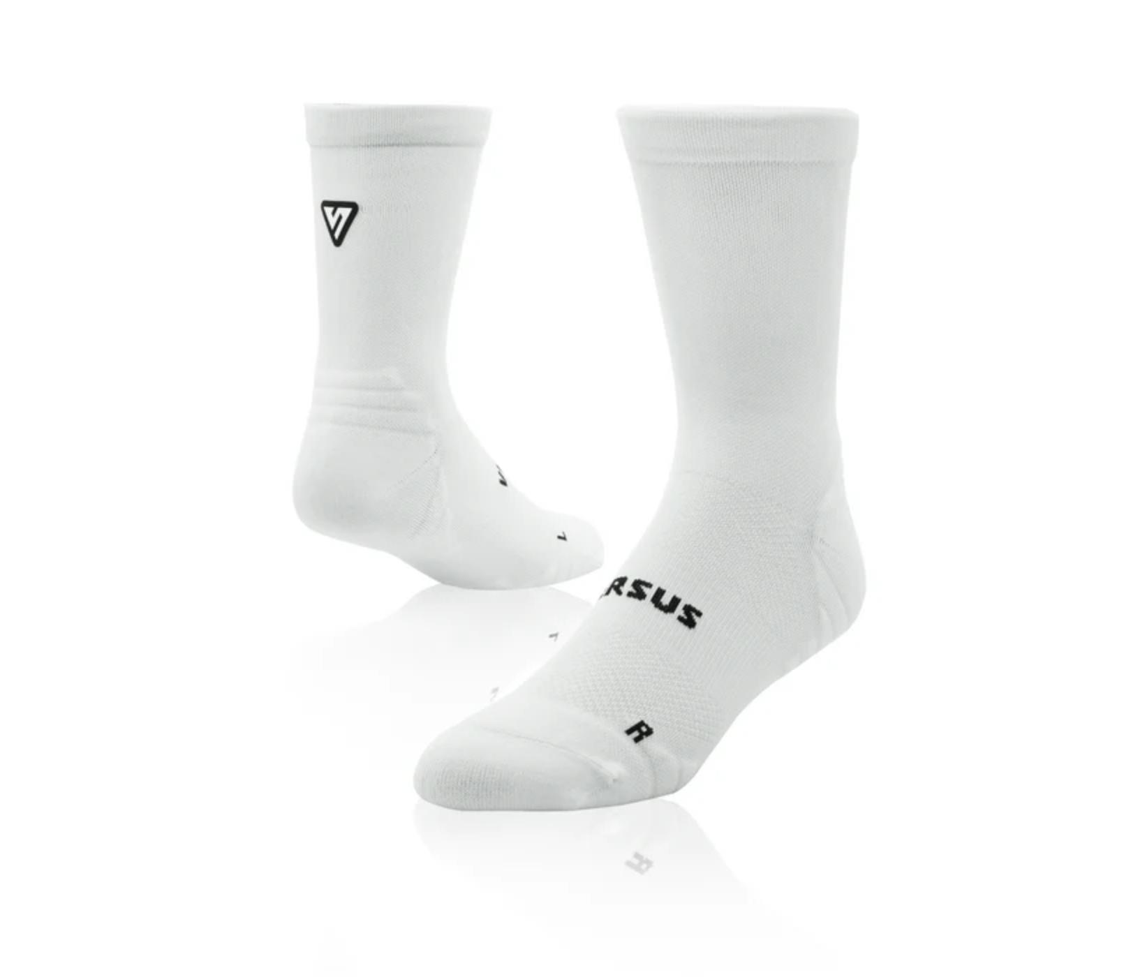 Versus Classic White Active Crew Tab Unisex Socks 
