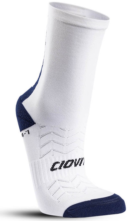 Ciovita High Top White/Navy Unisex Socks 