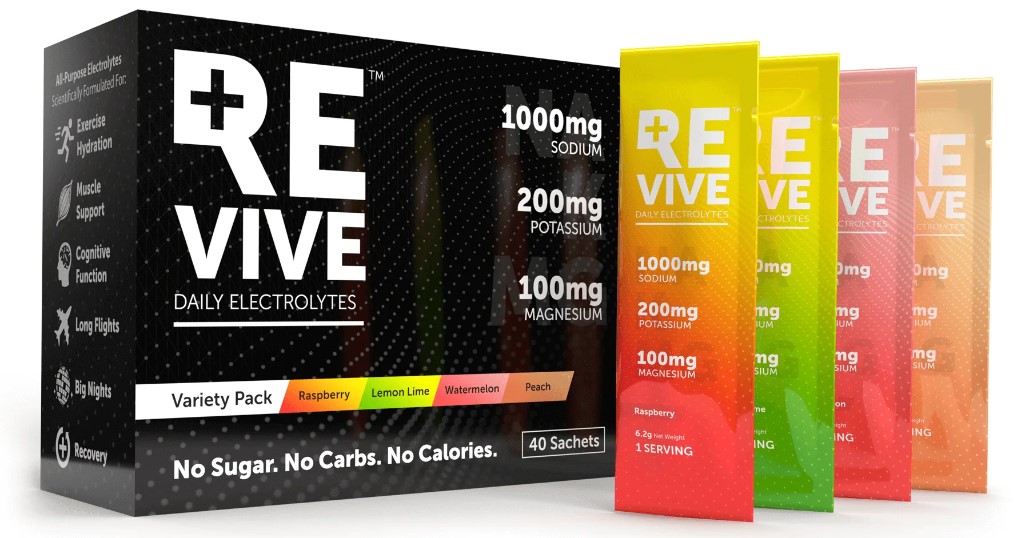 Revive Daily Electrolytes Variety Pack 40 Sachets 