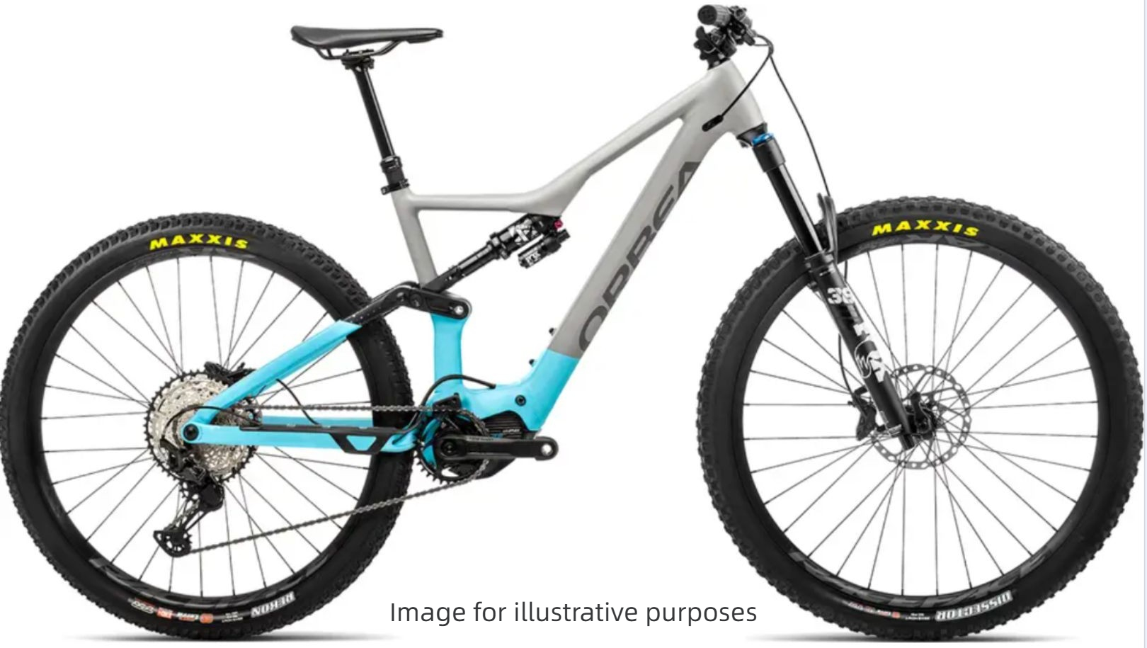 Demo 2022 Orbea Rise H15 Dual Suspension Moutain E-Bike 29" GREY BLUE M