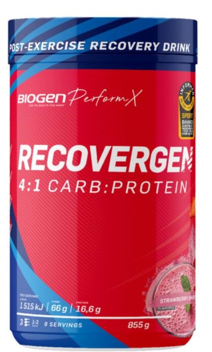 Biogen Recovergen 855g Tub - Strawberry 