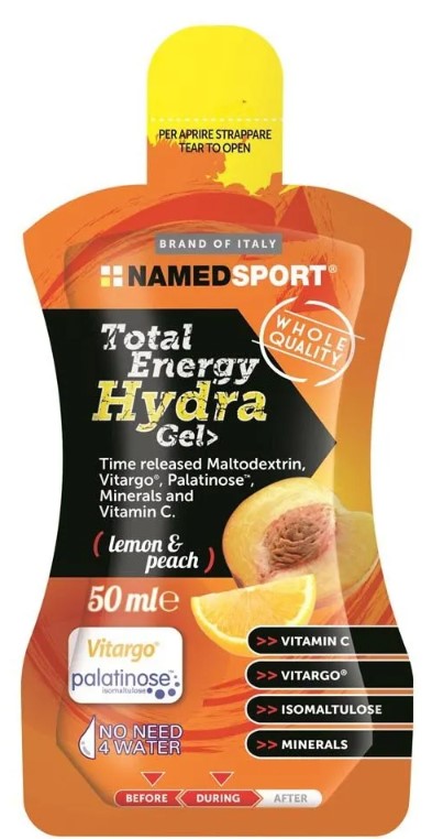 NamedSport Total Energy Hydra 50ml Gel - Lemon and Peach