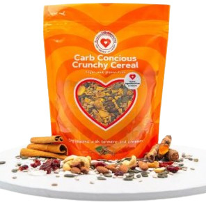 P4W Carb Conscious Crunchy Muesli Sachet 350g - Cinnamon & Turmeric
