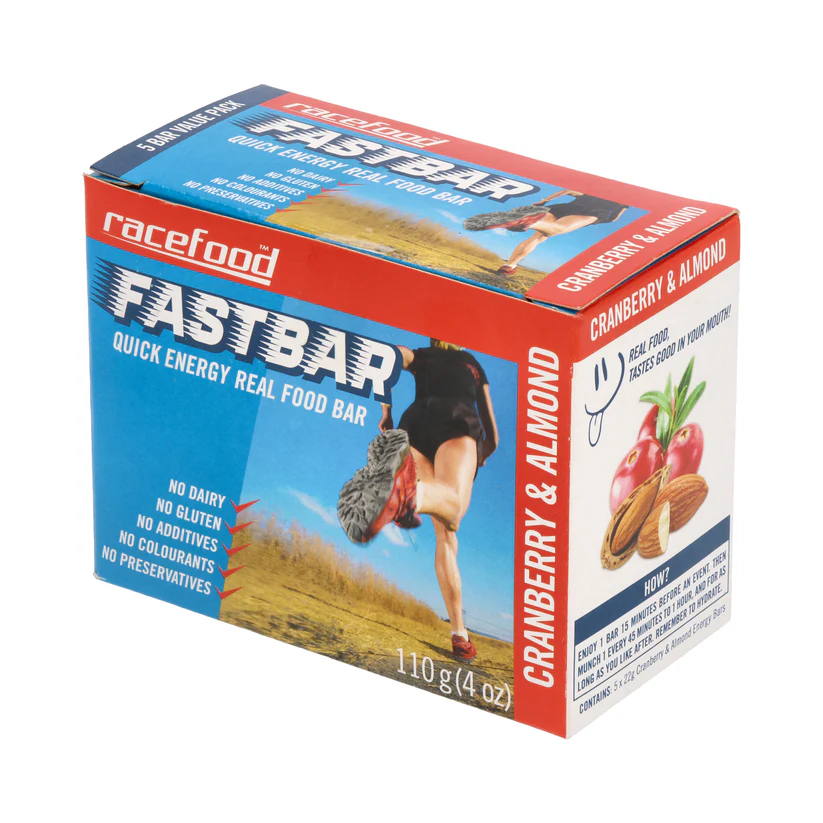 Fastbar Race Food Cranberry & Almond  Bar - 5 Pack