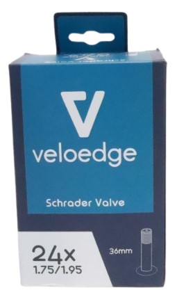 Veloedge 24x1.75/1.95 Schrader Valve 36mm Junior Mountain Bike Tube