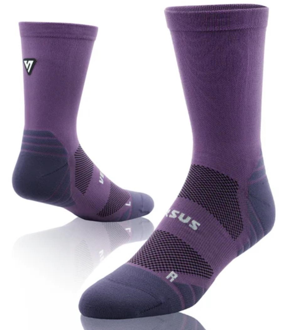 Versus Classic Plum Active Crew Tab Unisex Socks 