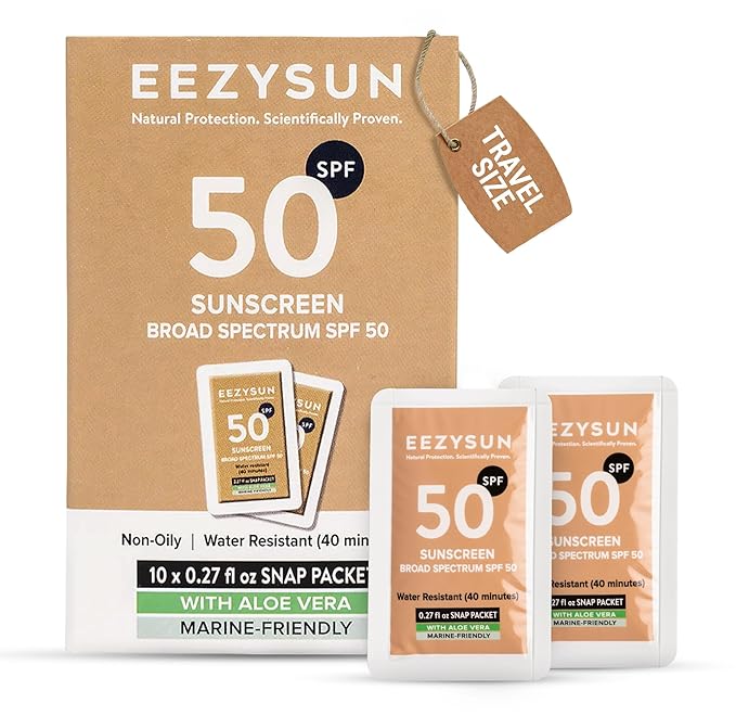 Eezysun SPF 50 Travel Size Snap Sachets
